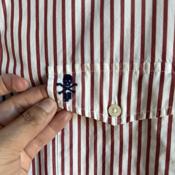 Polo Ralph Lauren Men’s XL Stripes Skull Button Down Long Sleeve Classic Shirt - Picture 6 of 15